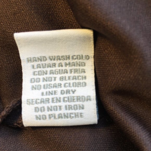 Dress Barn Turquoise and Brown Abstract Floral Dress Size 14W - Picture 7 of 7